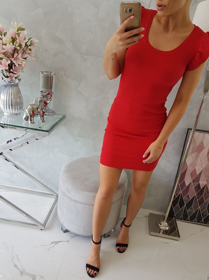 ŠATY S VOLÁNIKMI -  ČIERNA