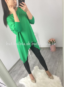 ASYMETRICKÁ TUNIKA OVERSIZE - ZELENÁ