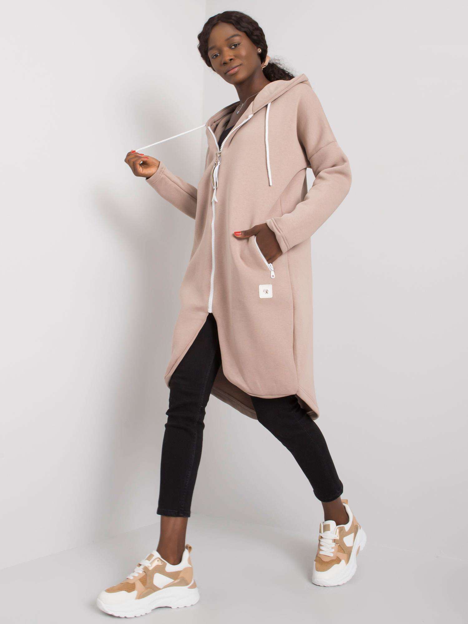 Dlhá mikina Stunning - béžová