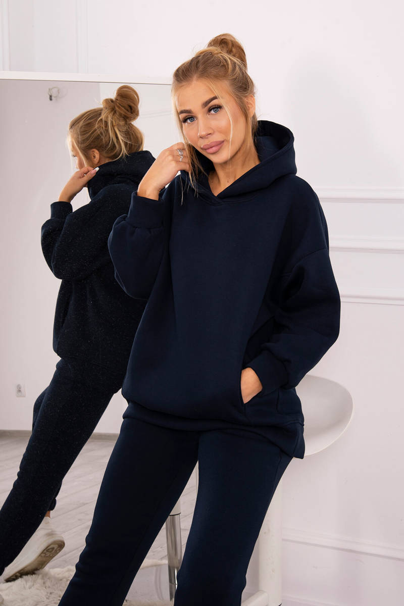 SÚPRAVA S KAPUCŇOU - TMAVÁ MODRÁ