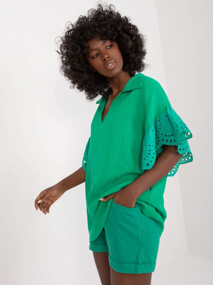 Oversize blúzka - zelená