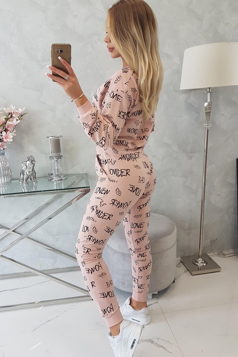 Súprava s nápismi - púdrová