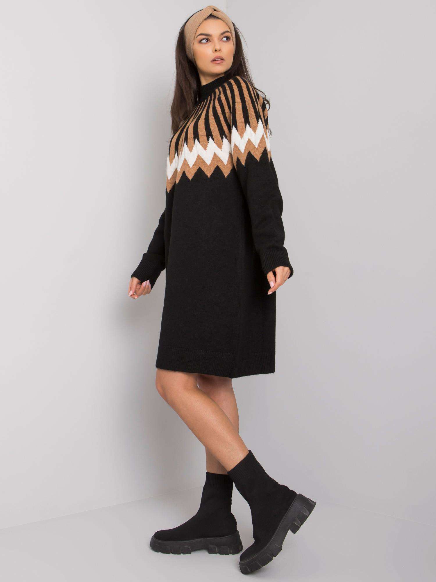 Rolákové šaty - čierna