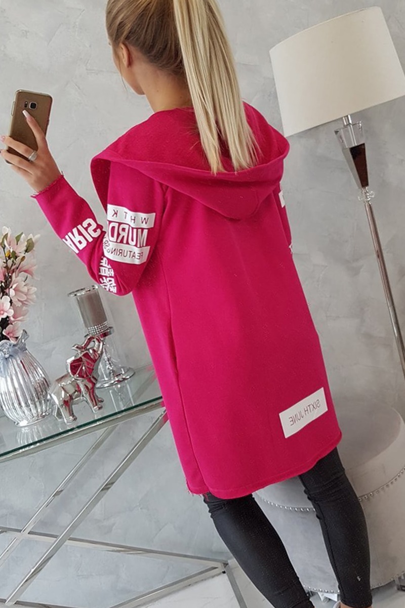 KARDIGAN S NÁPISMI - FUCHSIA