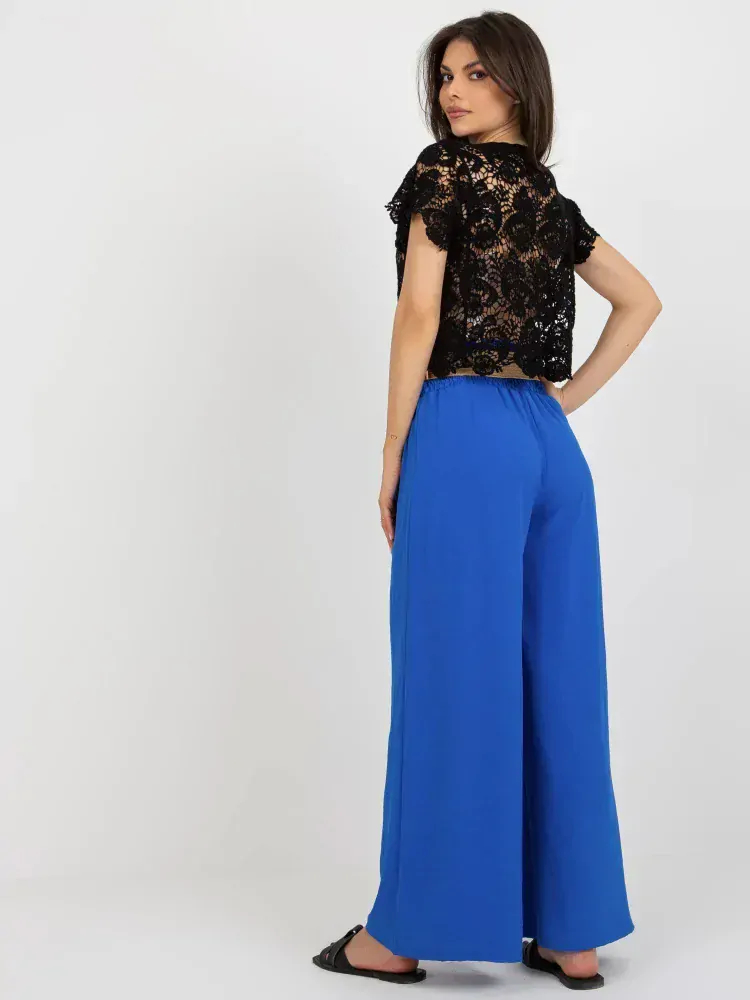 Nohavice s opaskom - kobalt