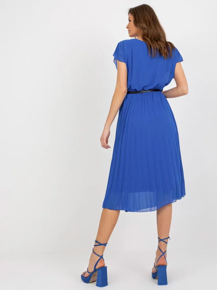 Plisované šaty - modrá