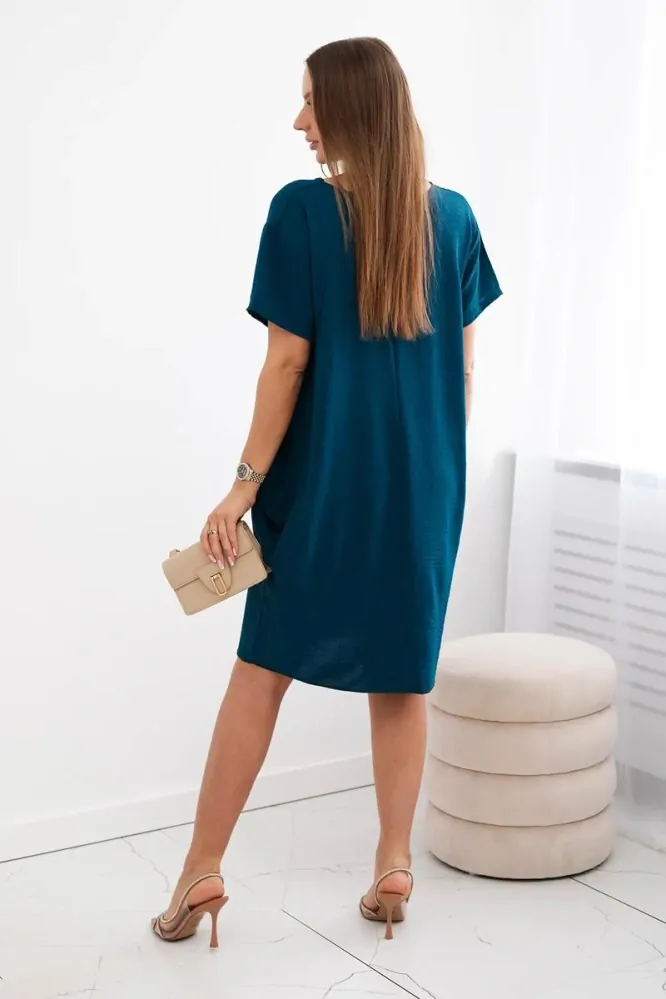 Šaty s vreckami - morská