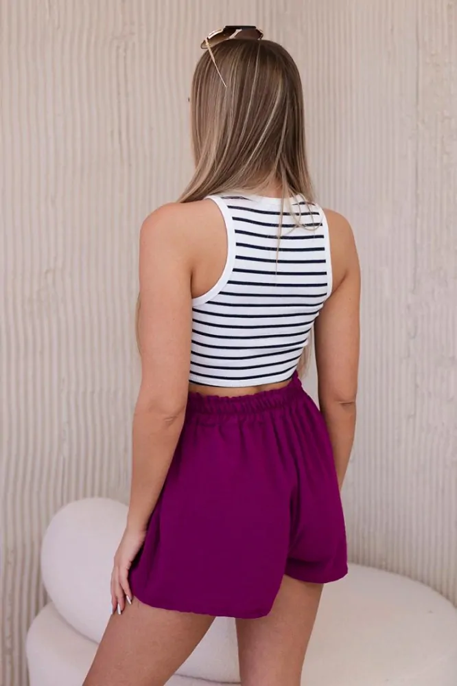 Dámske šortky - slivka