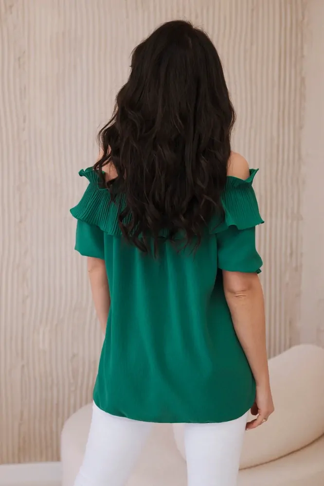 Španielska blúzka - zelená