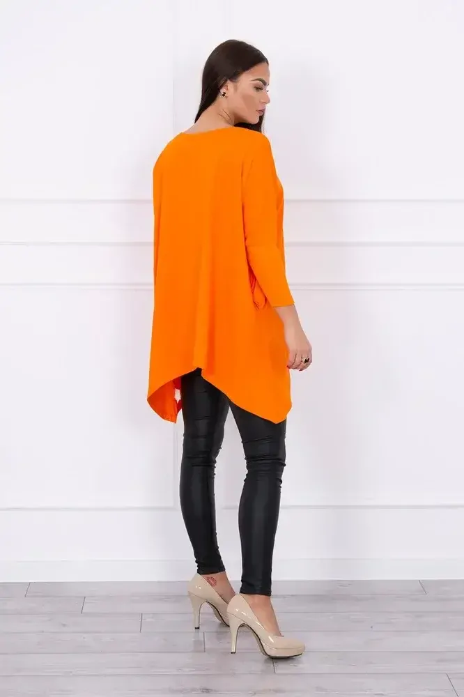 ASYMETRICKÁ TUNIKA OVERSIZE - ORANŽOVÁ
