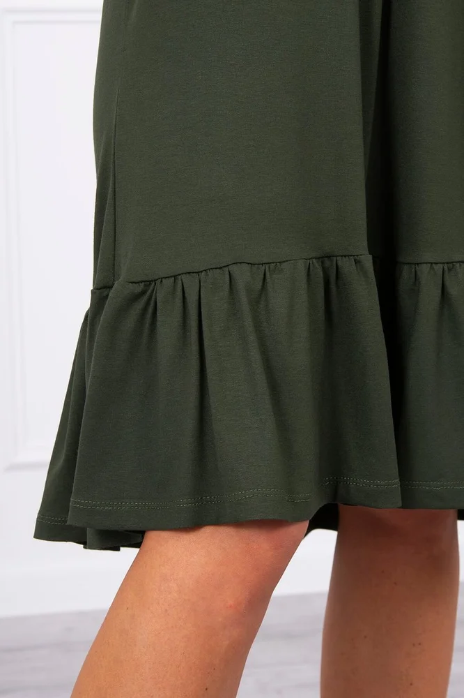 ŠATY NA RAMIENKA - KHAKI