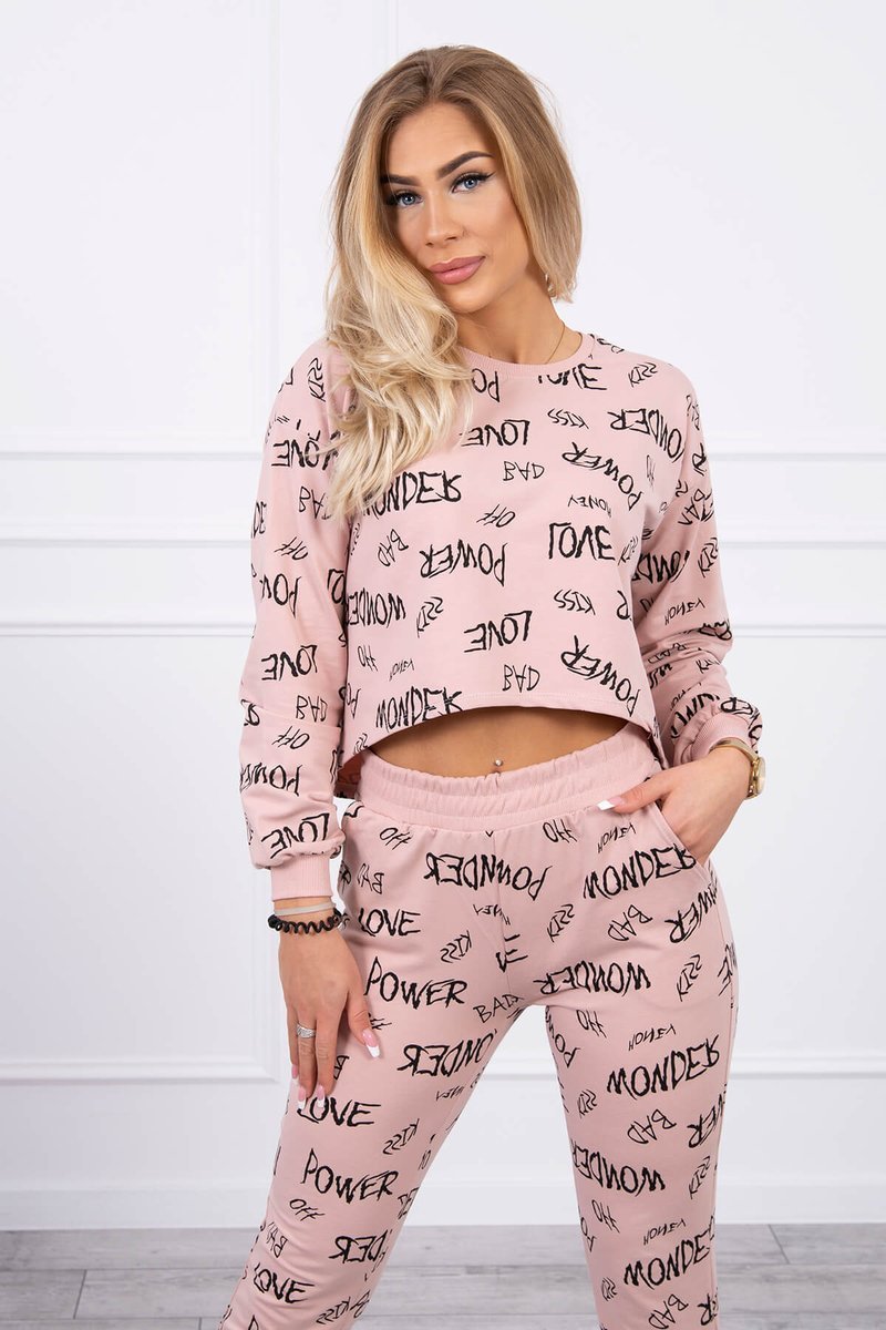 Súprava s nápismi - púdrová