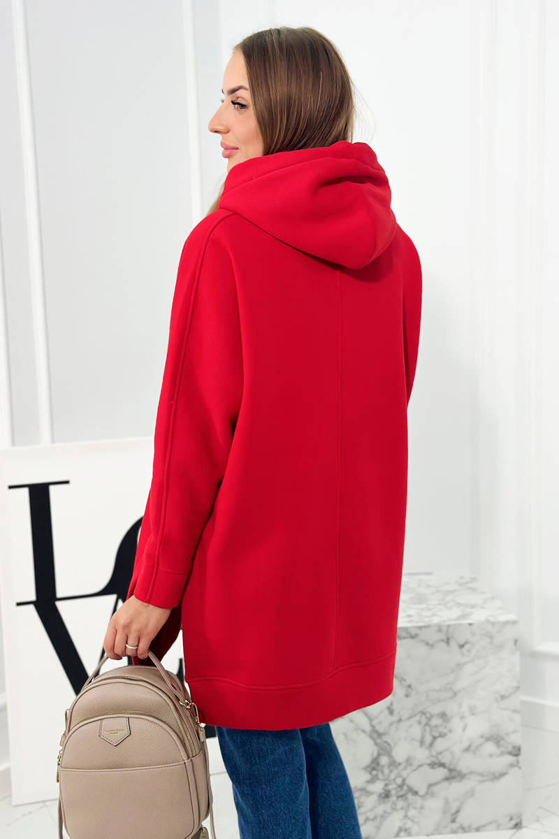 MIKINA S ROZPARKAMI - červená