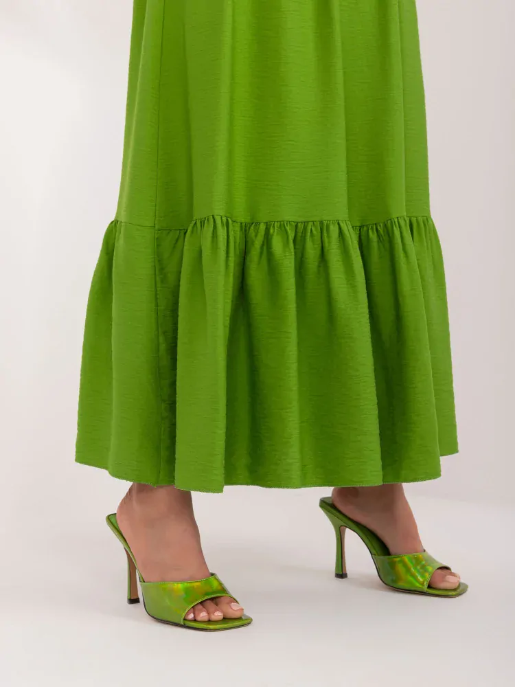 Sukňa s volánikmi - zelená