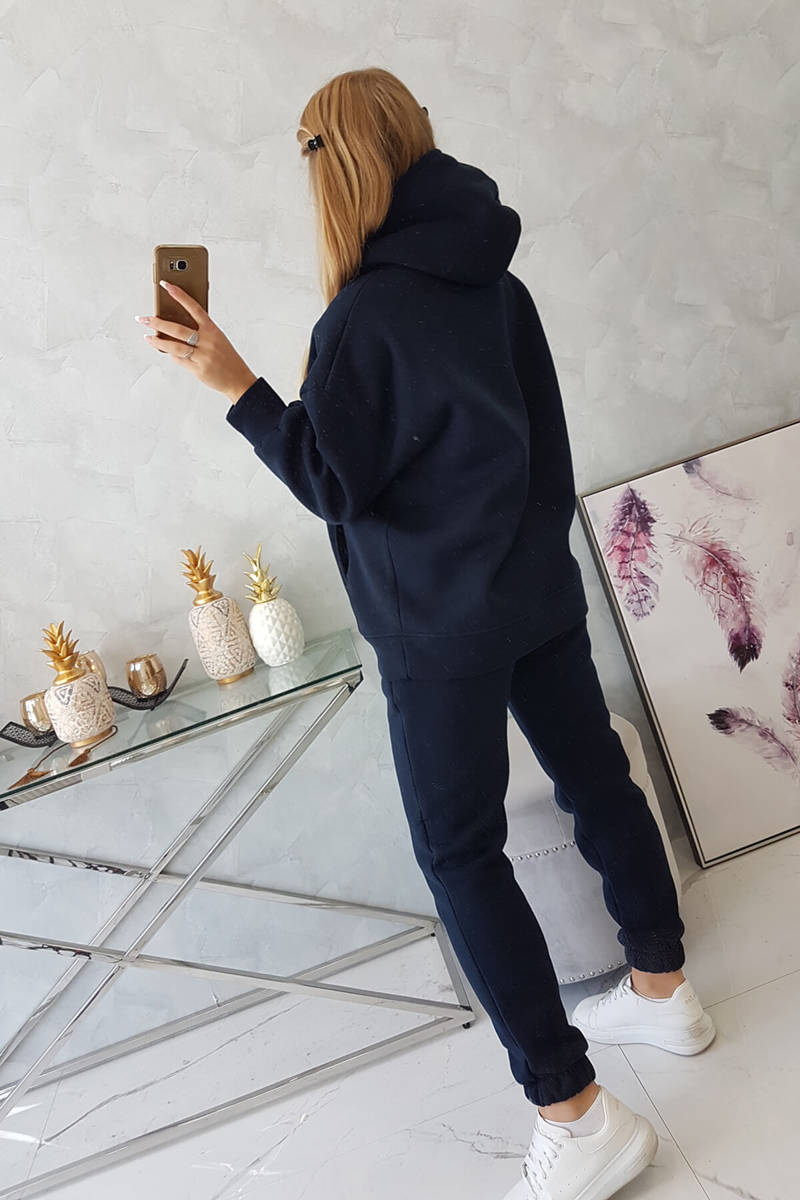 SÚPRAVA S KAPUCŇOU - TMAVÁ MODRÁ