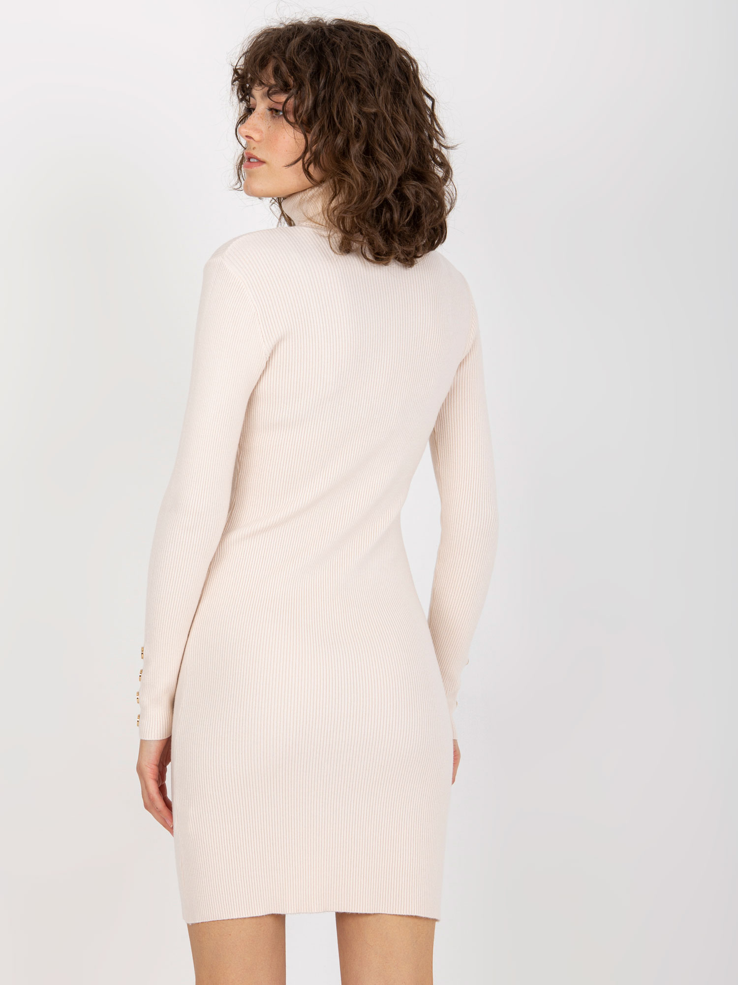 Pletené šaty - svetlo béžová