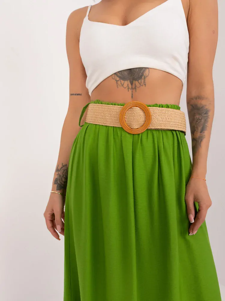 Sukňa s volánikmi - zelená