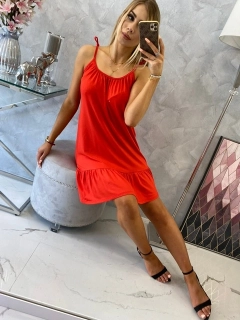 ŠATY NA RAMIENKA - ČERVENÁ