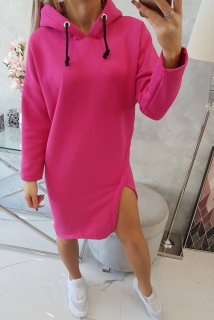 ŠATY S KAPUCŇOU  -  FUCHSIA
