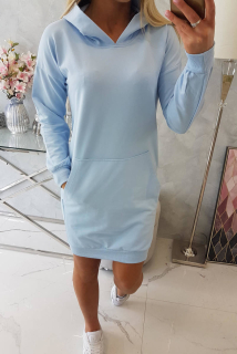 ŠATY S KAPUCŇOU - MODRÁ