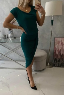 ASYMETRICKÉ ŠATY ZELENÉ