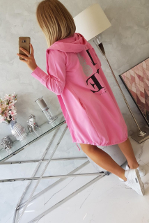 KARDIGAN S POTLAČOU - RUŽOVÁ