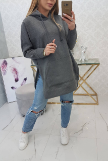 MIKINA S ROZPARKAMI - GRAFIT