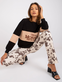 Mikina s nápisom - čierna