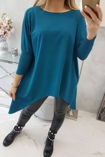 ASYMETRICKÁ TUNIKA OVERSIZE - MORSKÁ