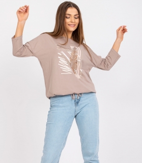 Tričko Sara - tmavo béžová