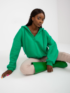 Mikina s V výstrihom - zelená