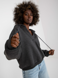 Mikina s V výstrihom - grafit