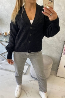 SVETER SO VZOROM - čierna