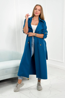 Kabát s opaskom - morská