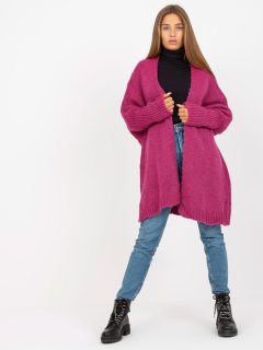 Kardigan s nápisom - fuchsia