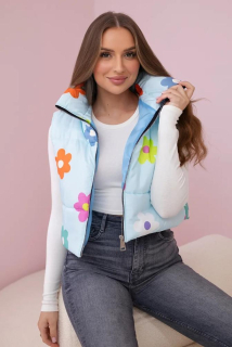 Vesta s kvetmi - modrá