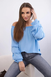 Španielska blúzka - modrá