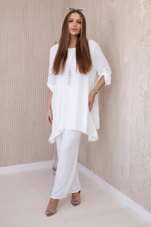 Súprava s príveskom - ecru