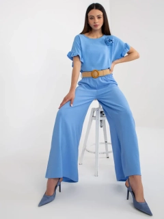 Nohavice s opaskom - modrá