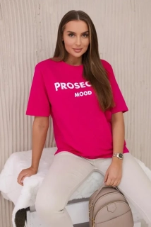 Tričko Prosecco Mood - fuchsia