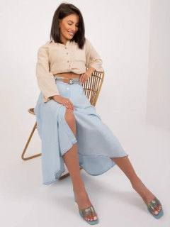 Sukňa s opaskom - modrá