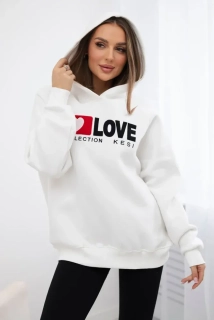 Mikina Love - ecru