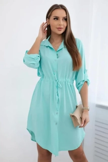 Šaty so zapínaním - mäta