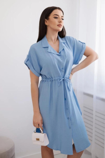 Šaty so zapínaním - modrá