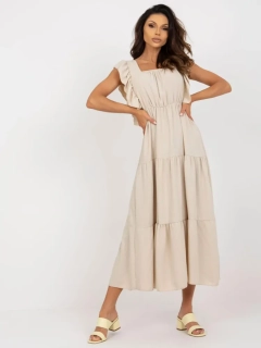 Šaty s volánmi - béžová