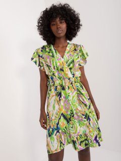 Vzorované šaty - zelená