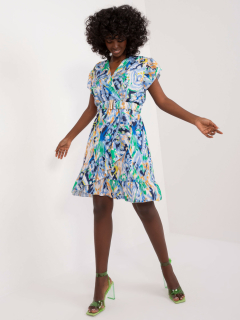 Vzorované šaty - modrá