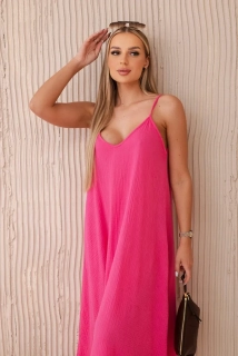 Šaty na ramienka - ružová