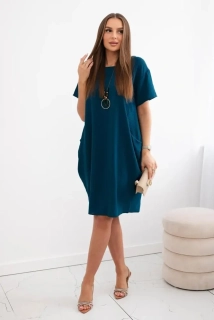 Šaty s vreckami - morská