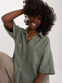 Oversize košeľa - khaki